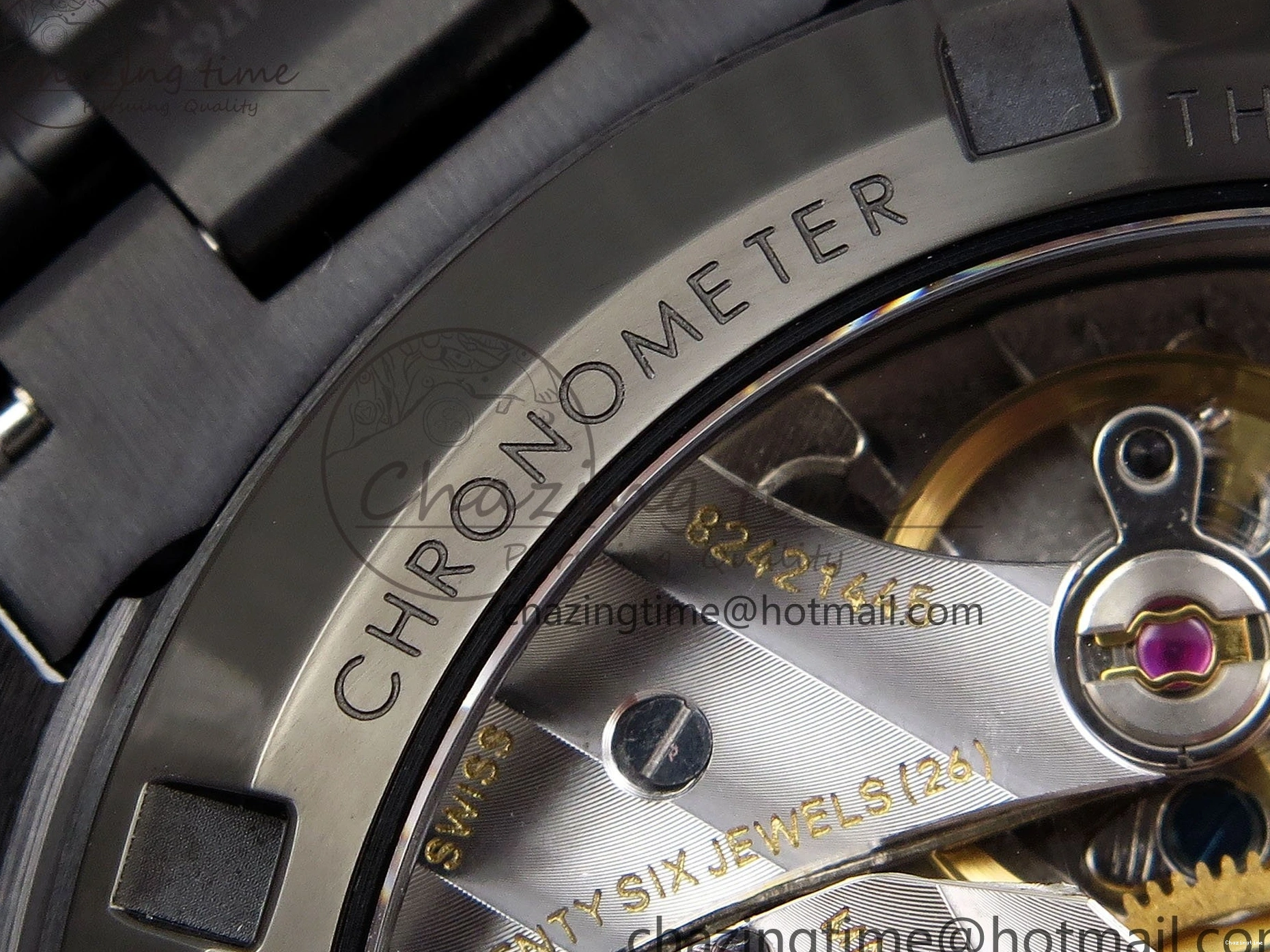 0515 Speedmaster Black Benom PVD Moon RMF Best Edition on PVD Bracelet Lemania HW WrinkleFree 7727